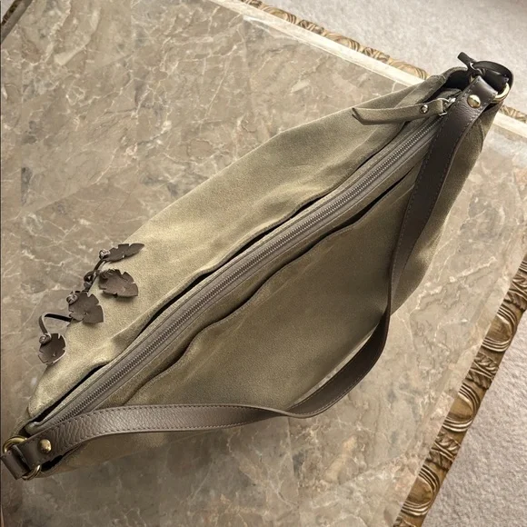 Valentino Floral Embellished suede Bag - Picture 6 of 13